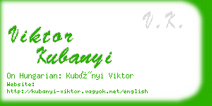 viktor kubanyi business card